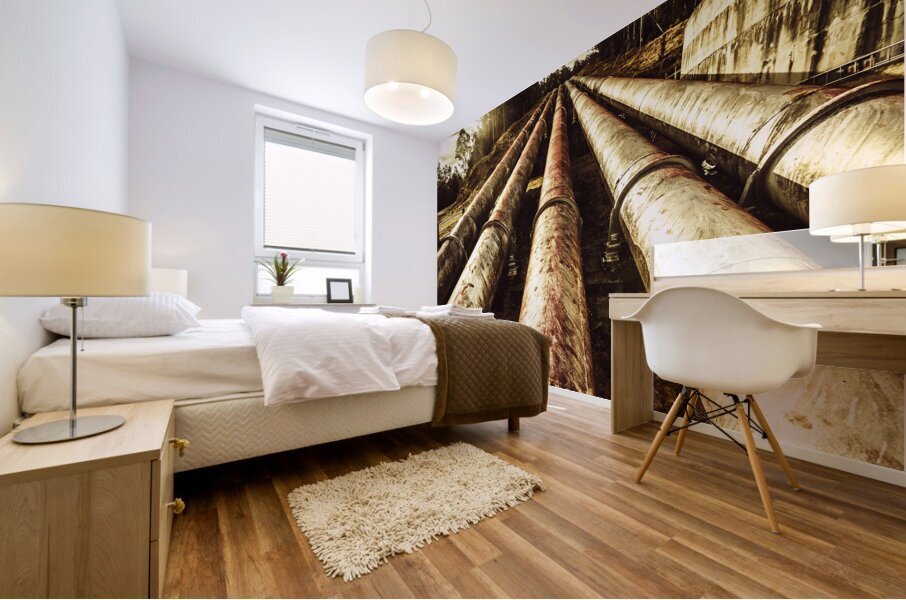 Industrial hydro architecture Mural print