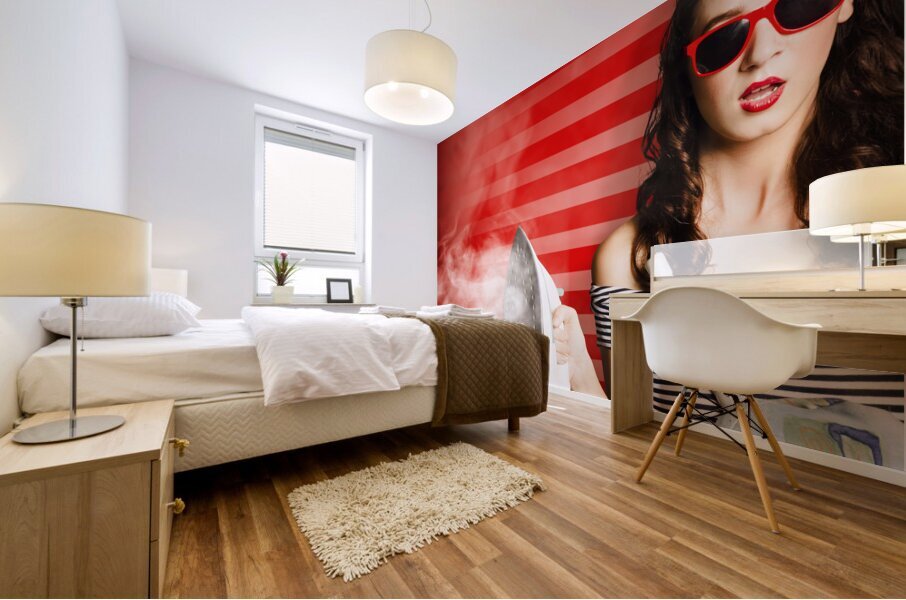 Pin up housekeeping maid Mural print