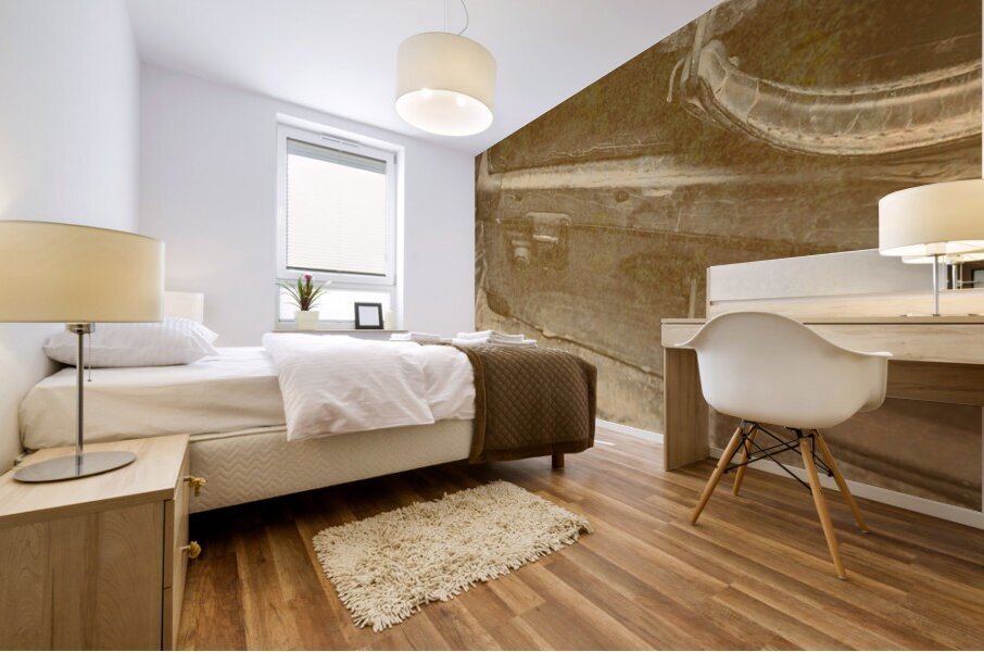 Vintage travel stack Mural print