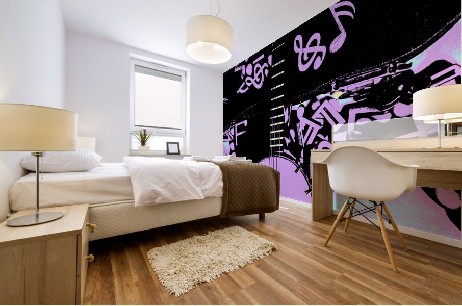 Re-cording in retro Mural print