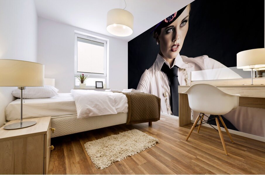 Performer In The Spotlight Mural print