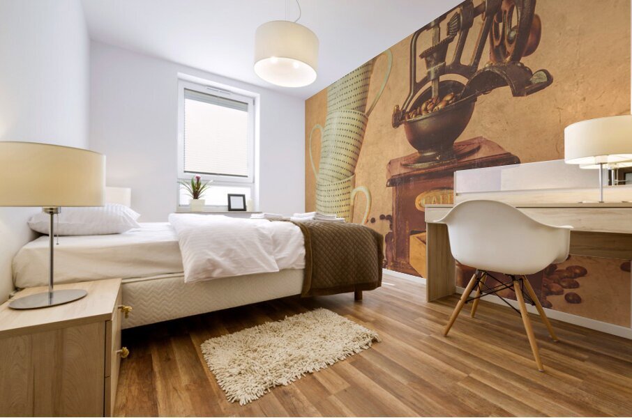 Coffee coloured nostalgia Mural print