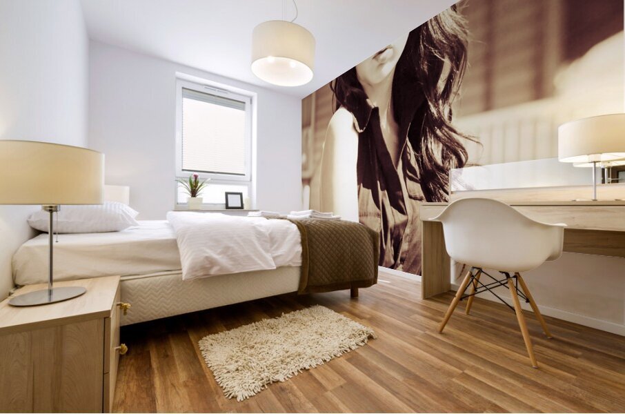 Parkbench pinup Mural print