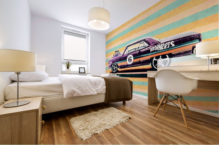 Comic Chevy Mural print