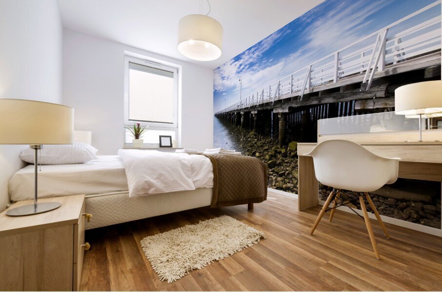 Old Wooden Pier Mural print