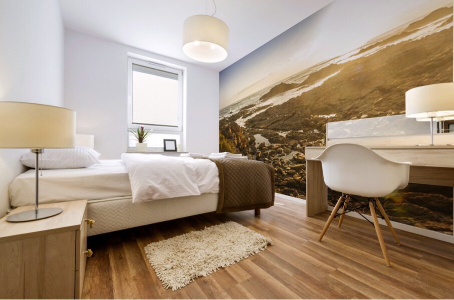 Sunlit Seaside Mural print