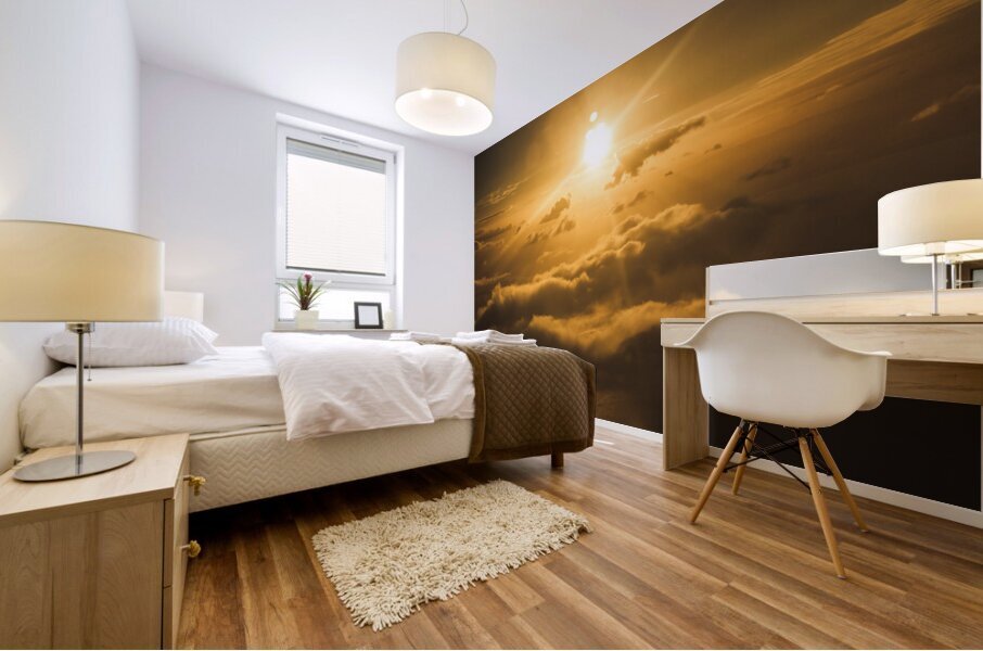Golden glow Mural print