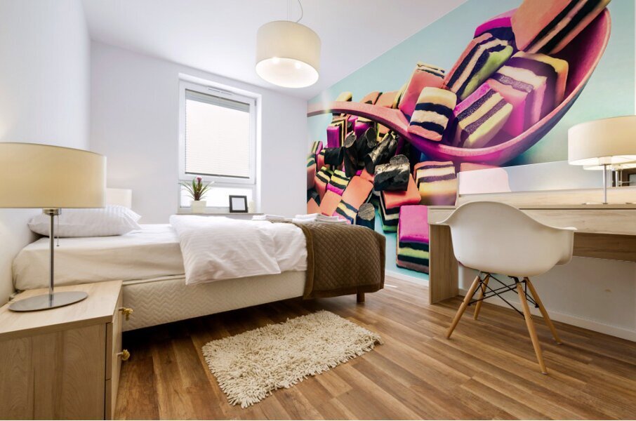 Sweet scoop of liquorice allsorts lollies Mural print