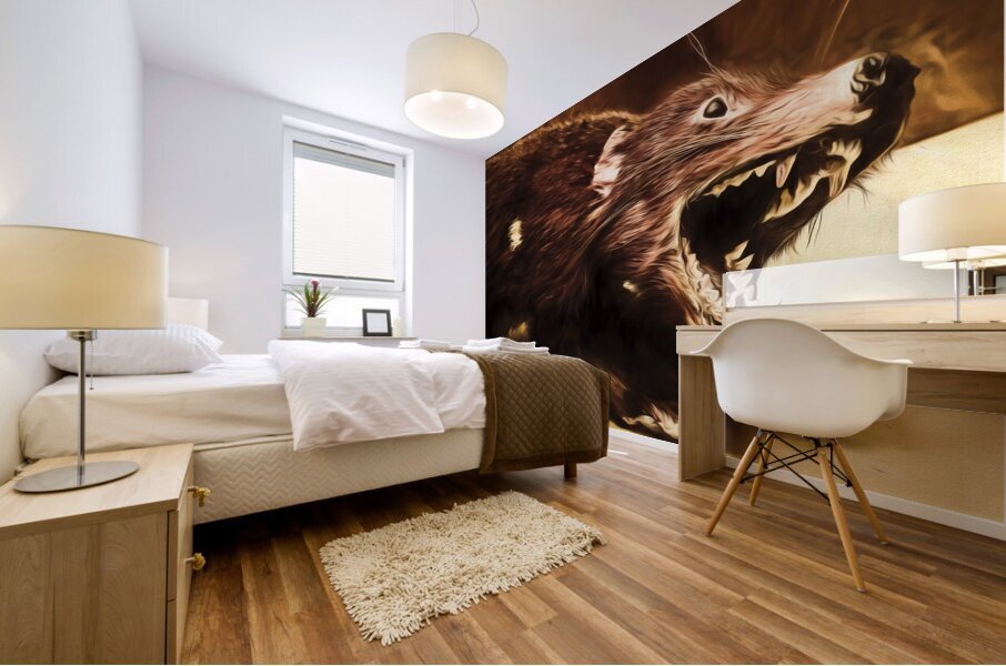 Tasmanian Devil digital painting Mural print