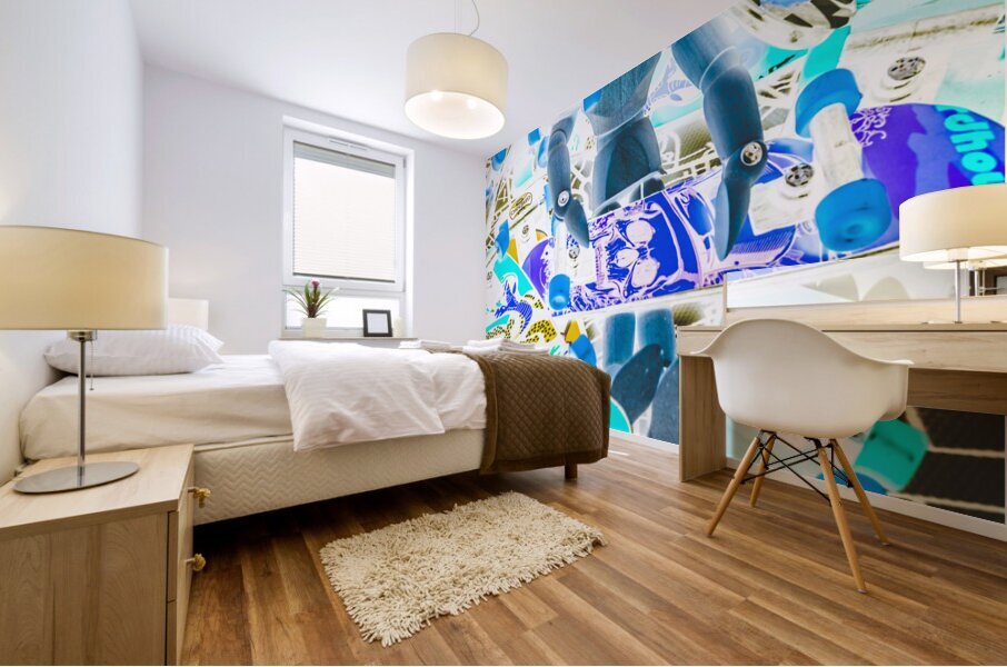 Stacks of street decks Mural print