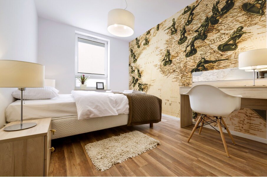 Staged world war Mural print