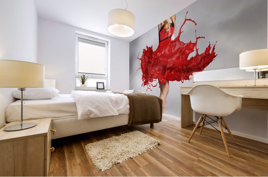 Paint dress pin-up Mural print