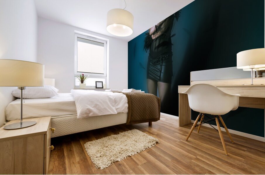 Soft dark beauty in full length creative fashion Mural print