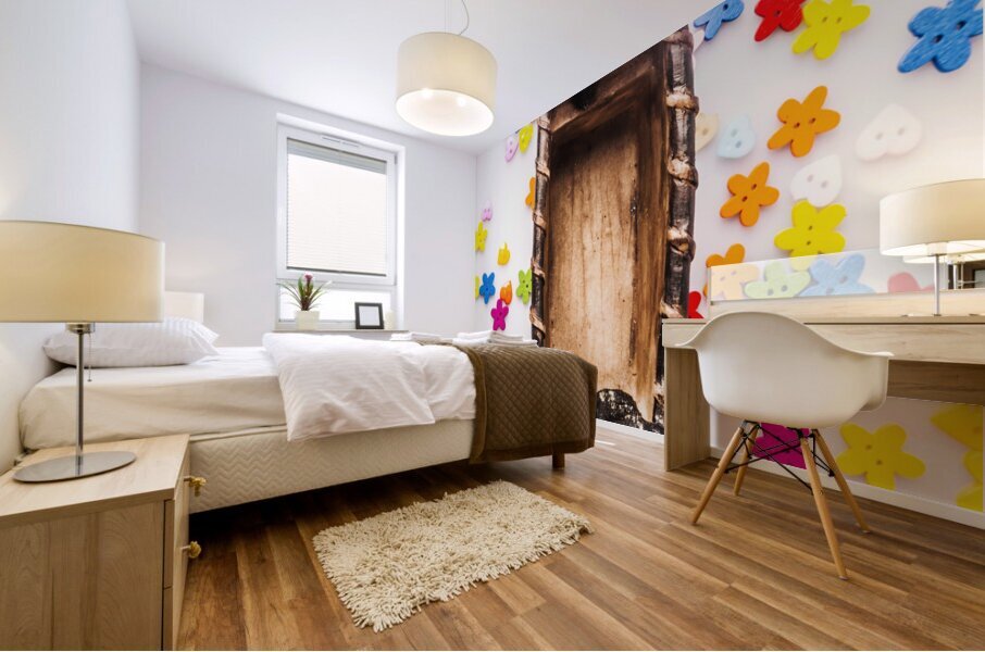 Bears boats and buttons Mural print