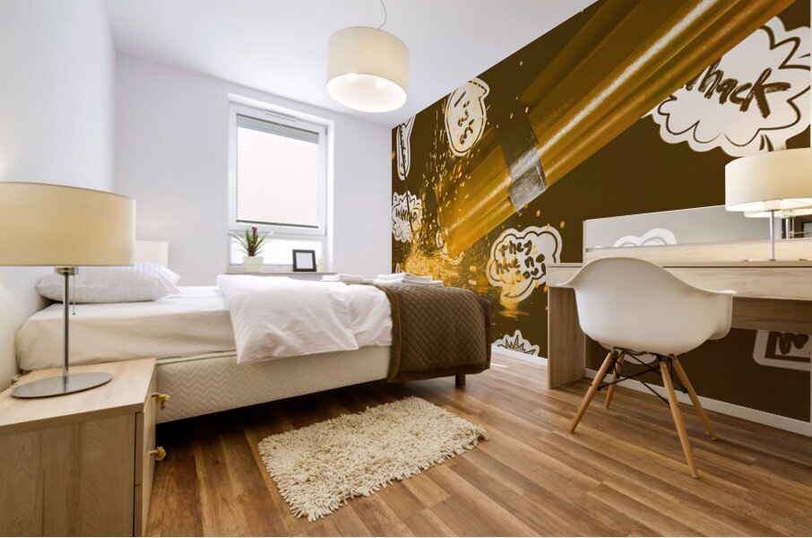 Comical charge Mural print