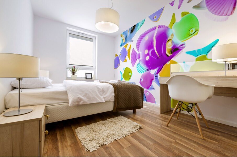 Sea swimmers Mural print