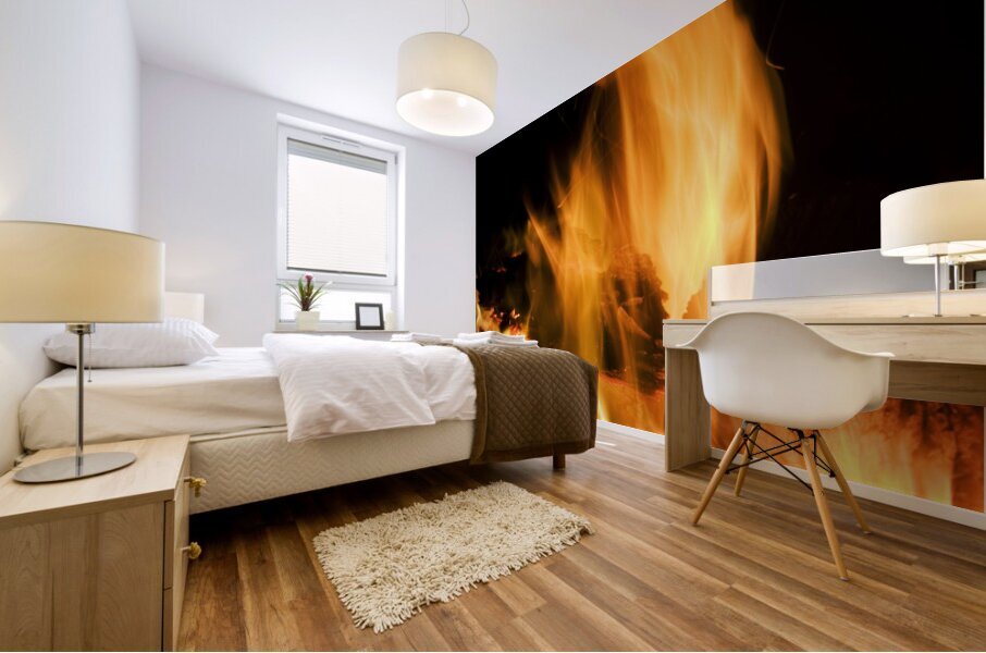 Blazing Campfire Mural print