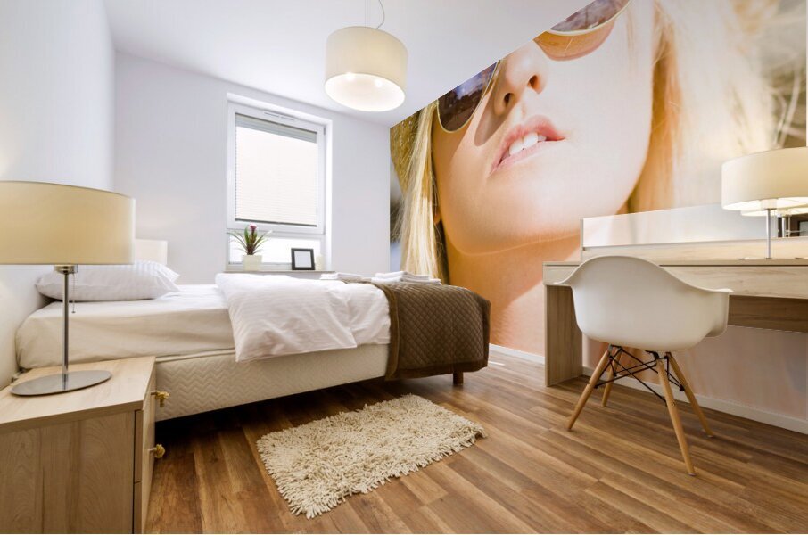 Hot Beach Babe In Summer Fashion Mural print