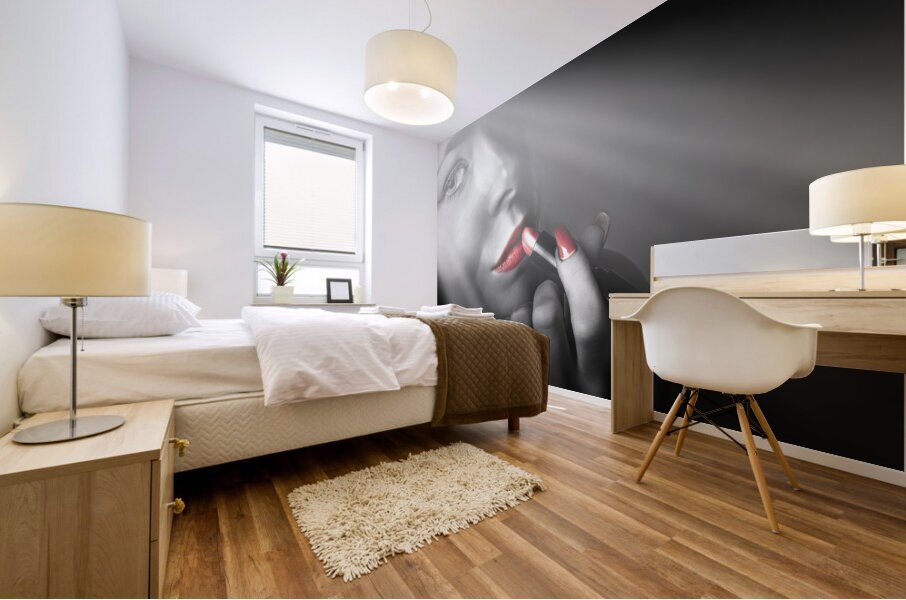 Dark fashion and make up beauty Mural print