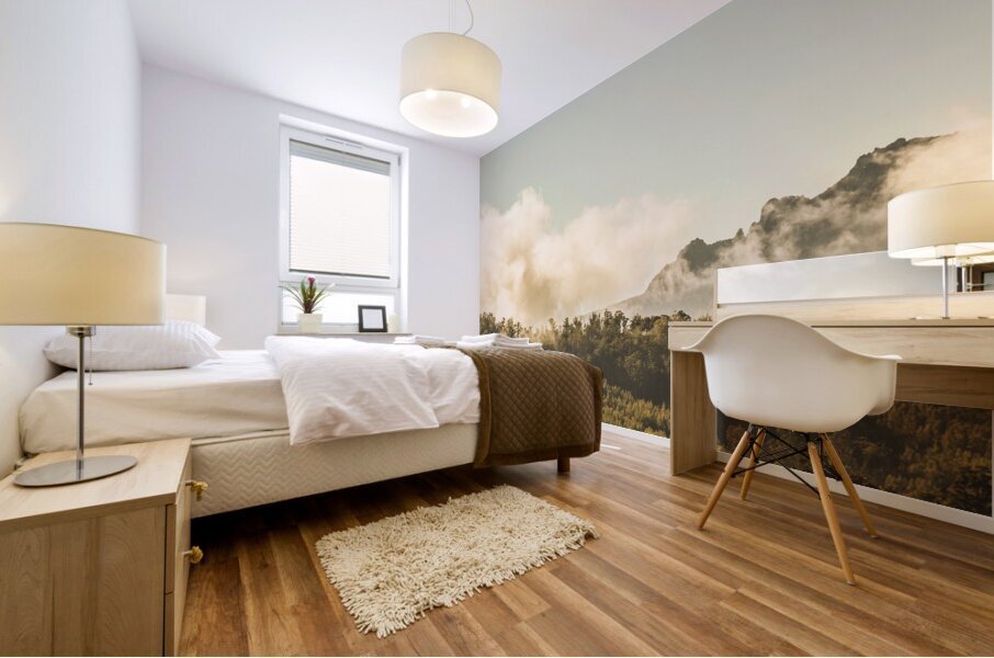 Wild morning peak Mural print