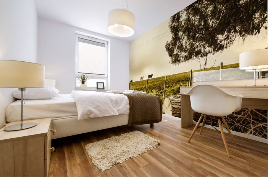 Rustic rural countryside landscape Mural print