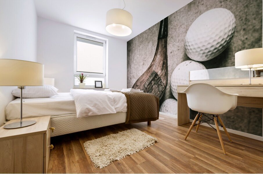 Art of golfing Mural print