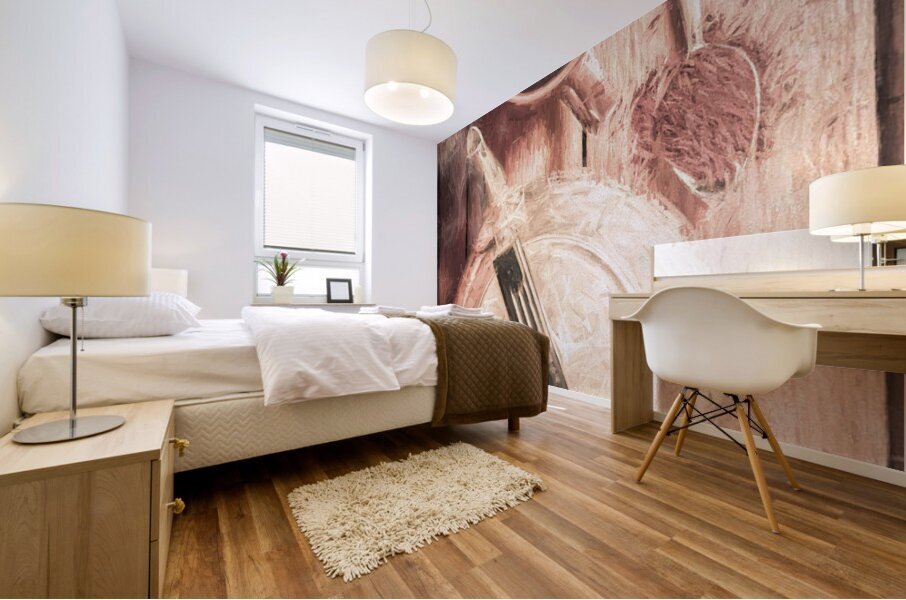 1940s coffee shop stop Mural print