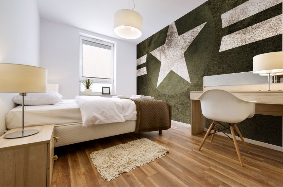 Military army star background Mural print