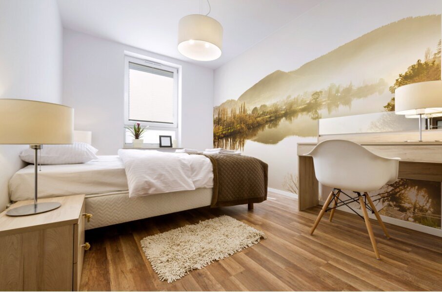 Rivers and mist Mural print