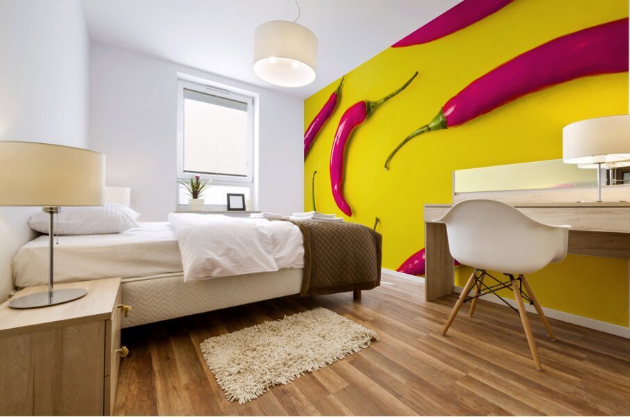 Purple peppers Mural print