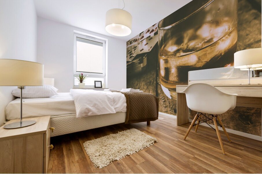 Table games and the wild west saloon  Mural print