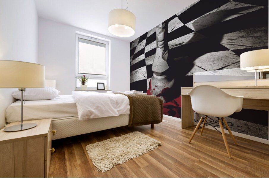 Dark knight of the grand chessboard Mural print