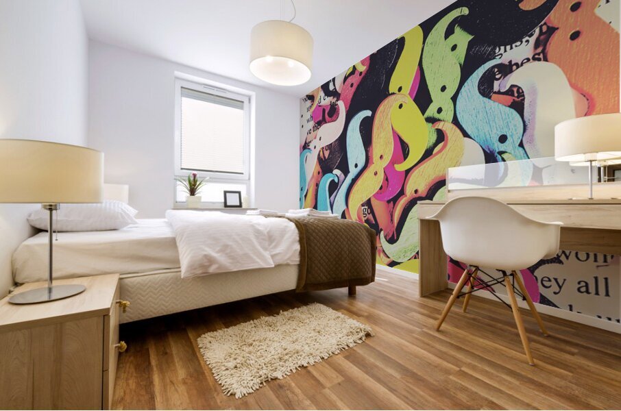 Pop art moes Mural print