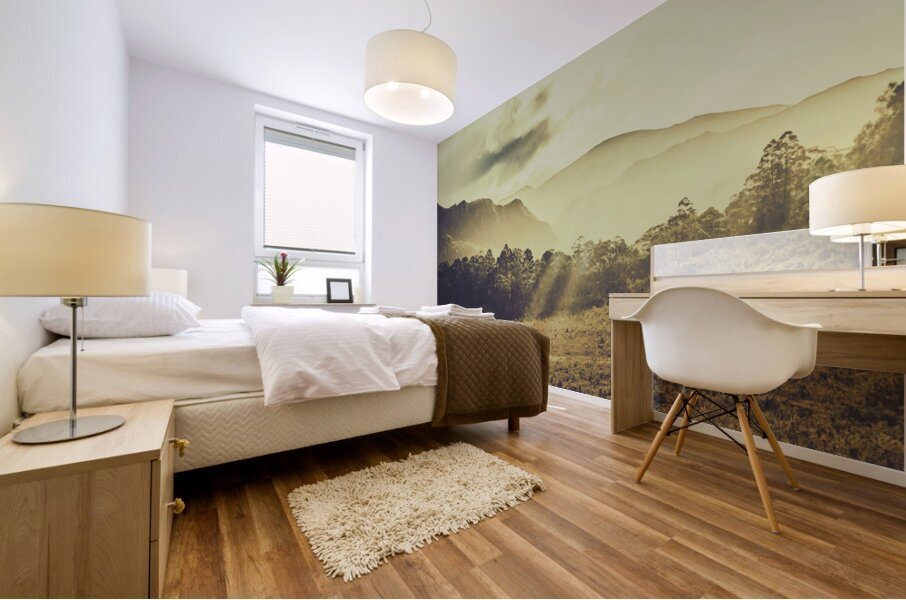 Rays of dusk Mural print