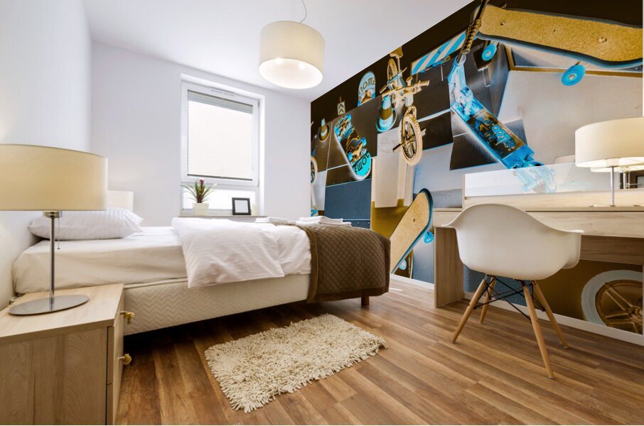 Color kick-flips and tricks Mural print