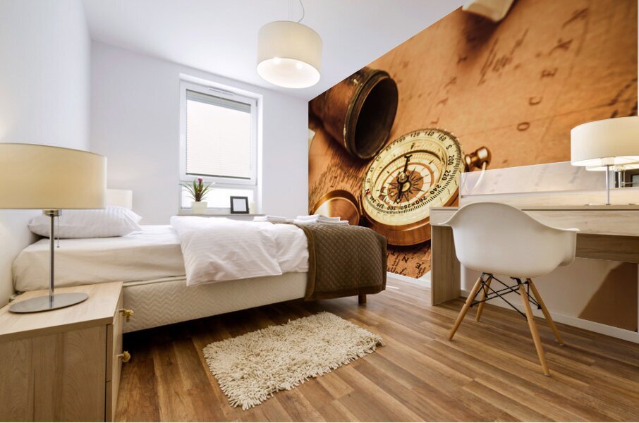 Maps and bearings Mural print