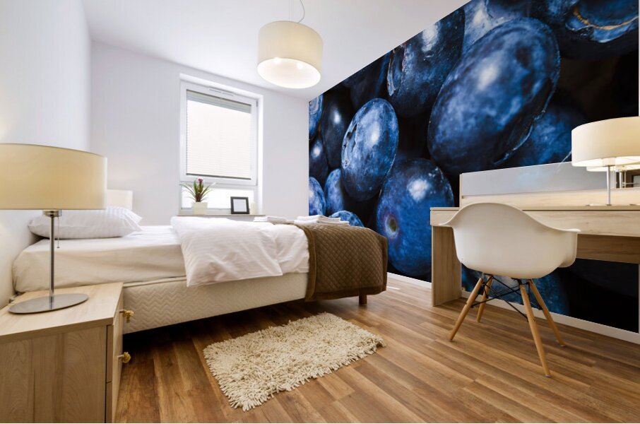 Blueberrys background Mural print