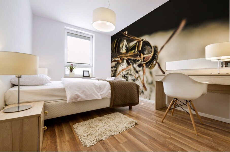 Wasp hunt Mural print