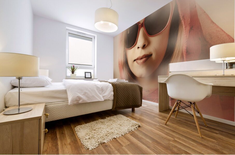 Old-fashioned mysterious beauty Mural print