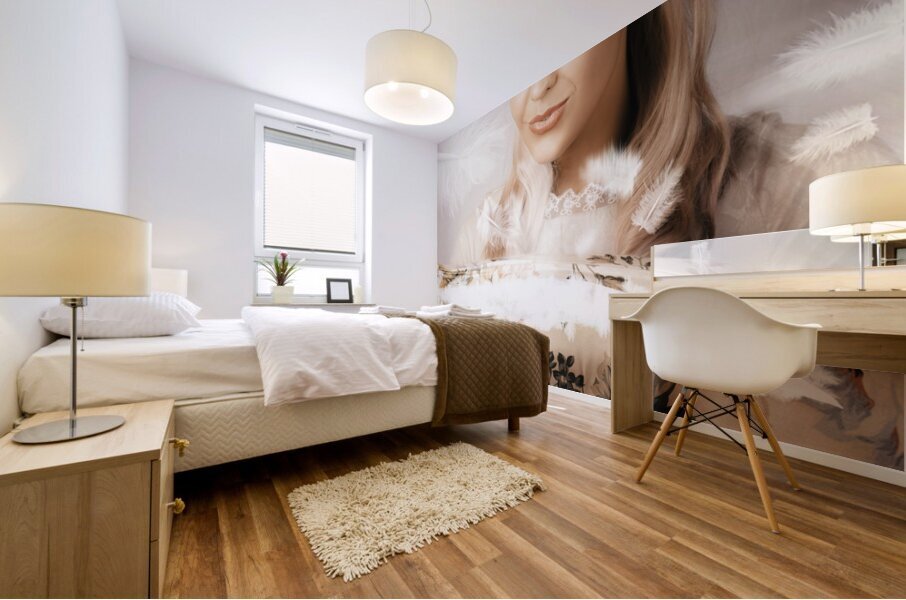 Vintage Portrait Of A Perfect Female Beauty Mural print