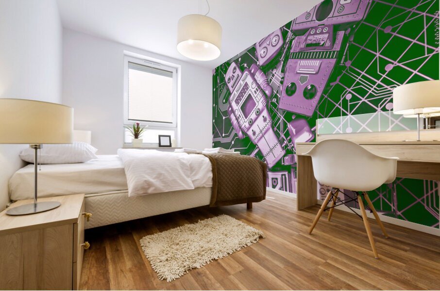 Tech borg centre Mural print