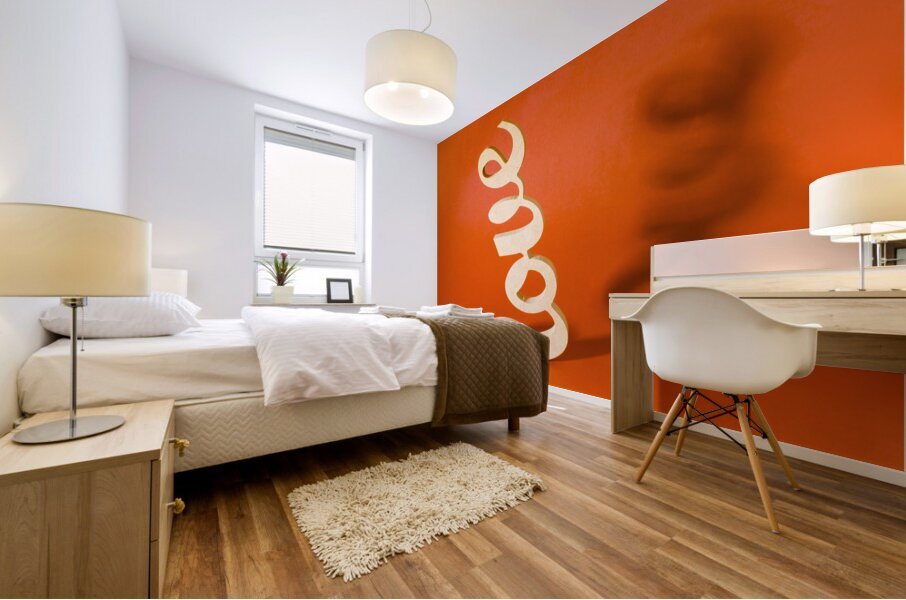 Typographic love decor  Mural print
