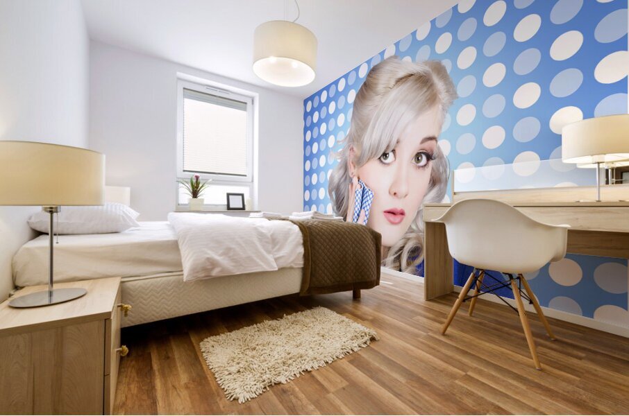 Vintage 1950 retro cleaning advertisement Mural print