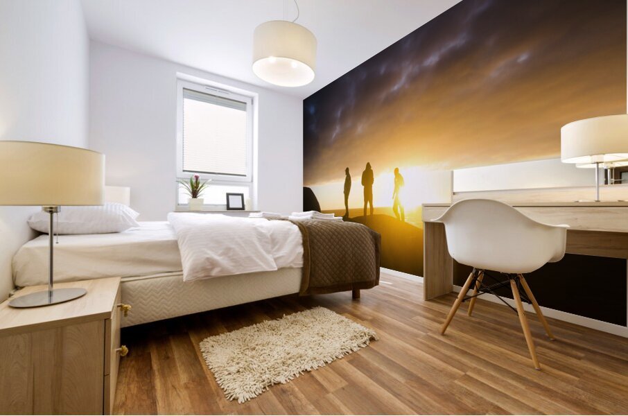 Late afternoon ocean sunset Mural print