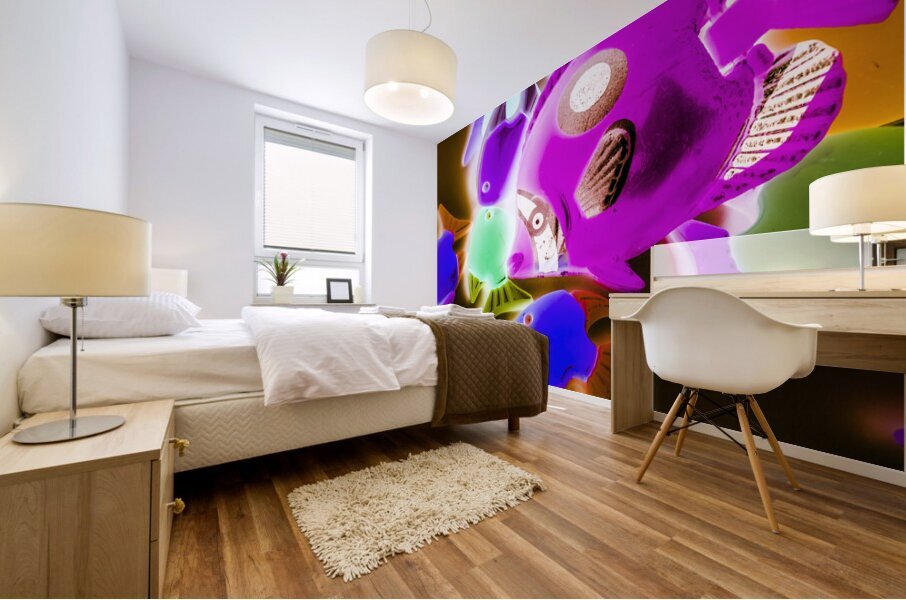 Finding neon Mural print