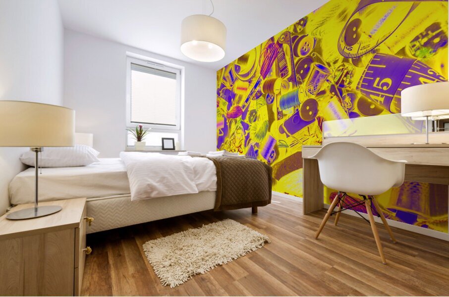 Messy desk - Best dressed Mural print