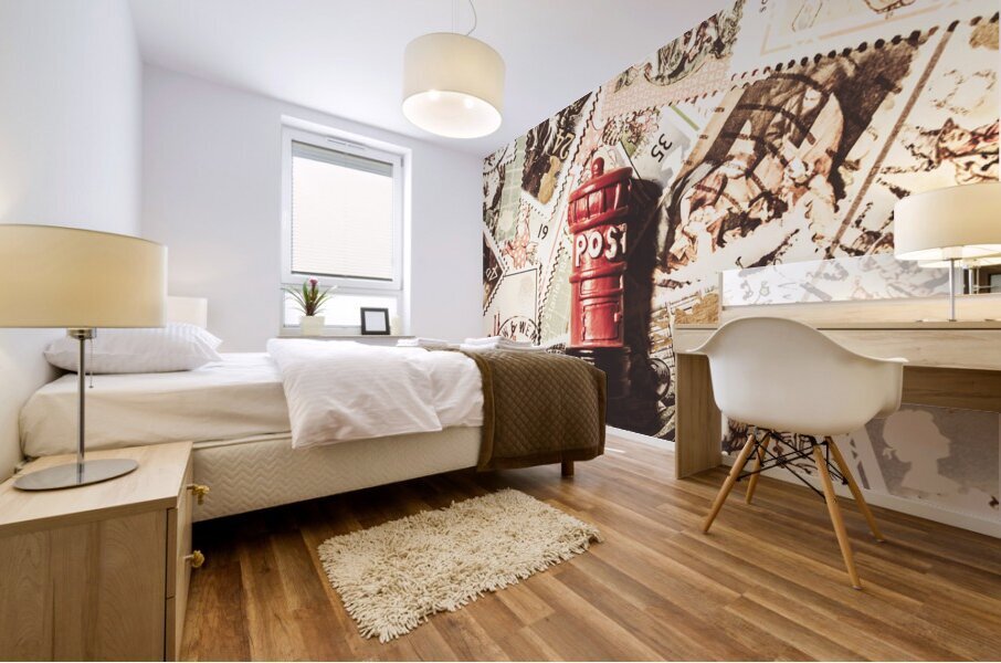 British post box Mural print