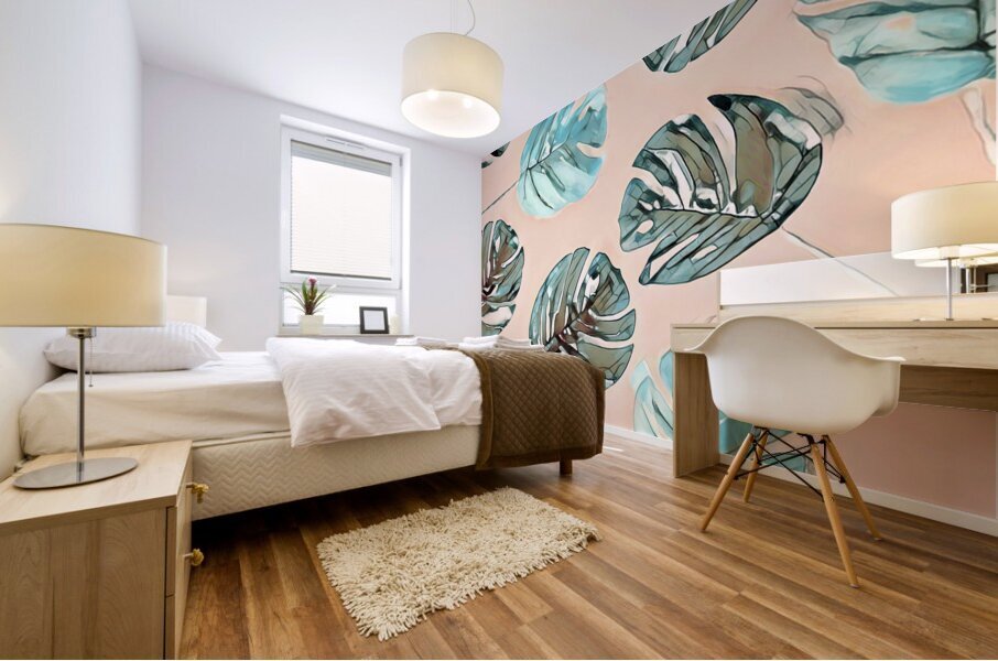 Pastel palm pop Mural print