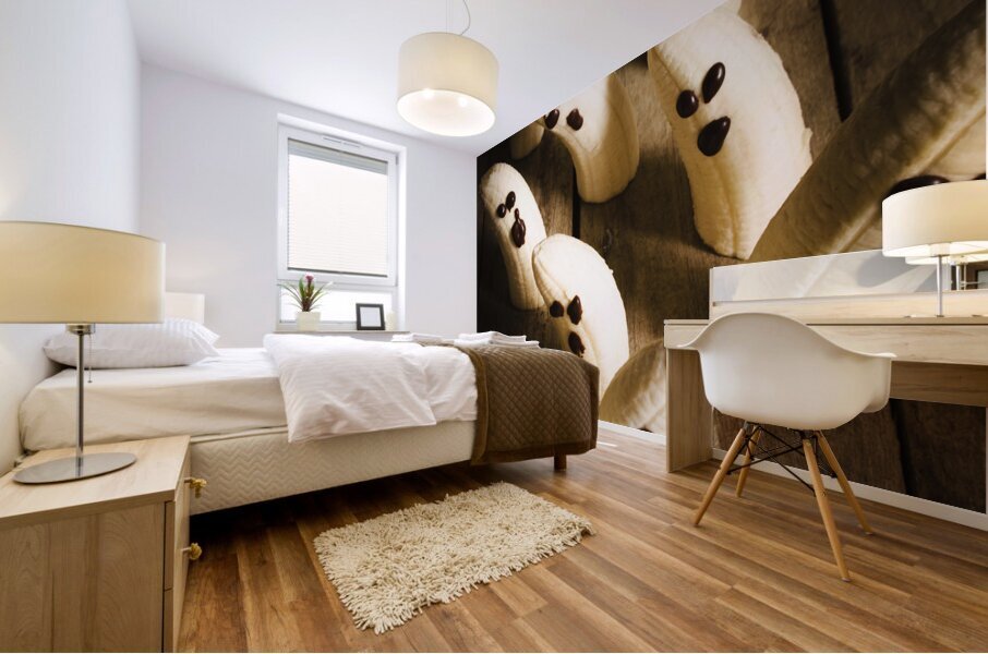 Crafty ghost bananas Mural print