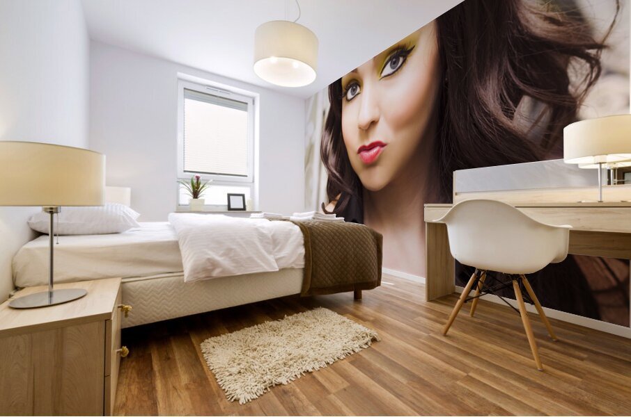 Surprised Sixties Fashion Woman Mural print